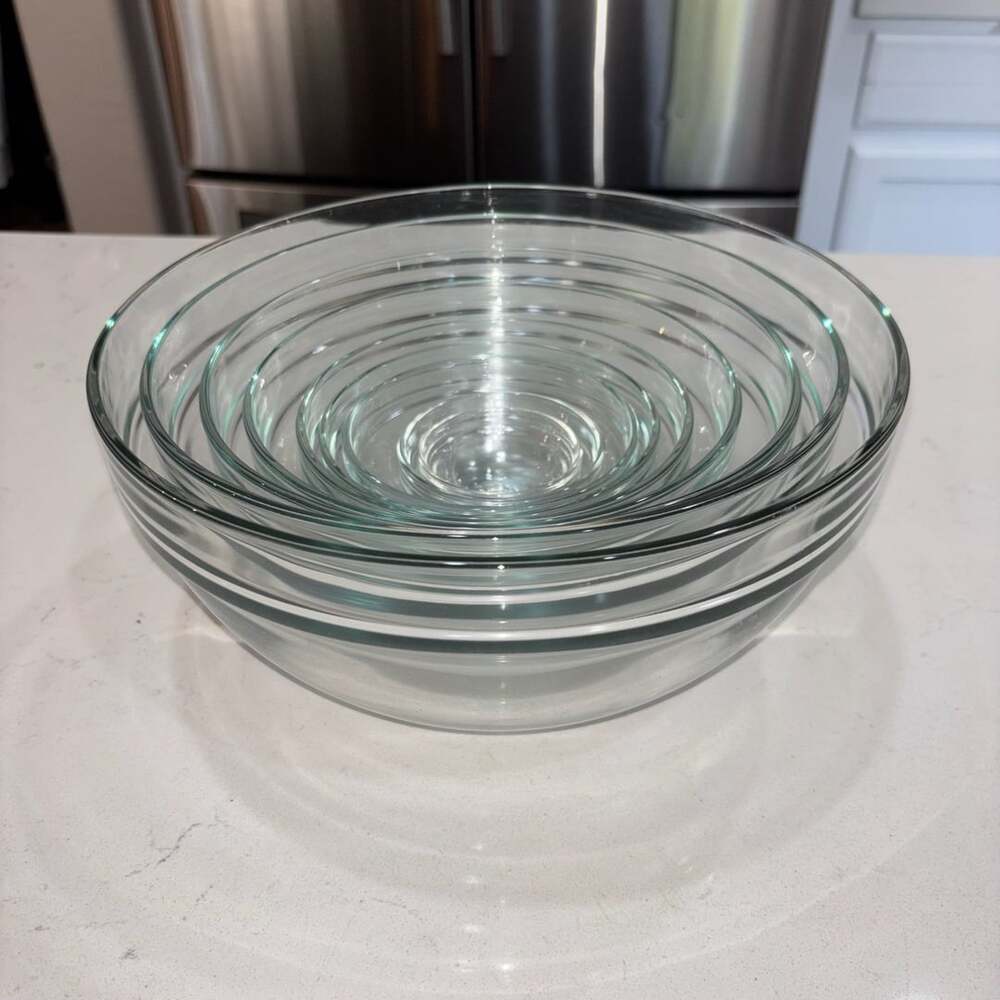 Arcoroc Le Gigogne 9 Piece Clear Stackable Glass Bowl Set